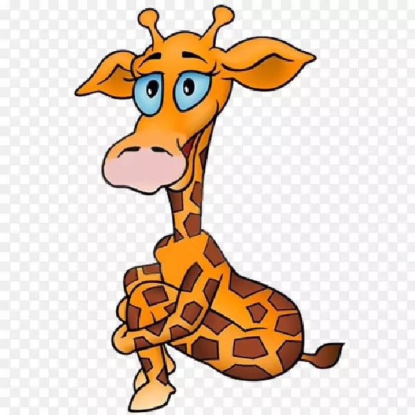 西非长颈鹿剪贴画-卡通长颈鹿剪贴画