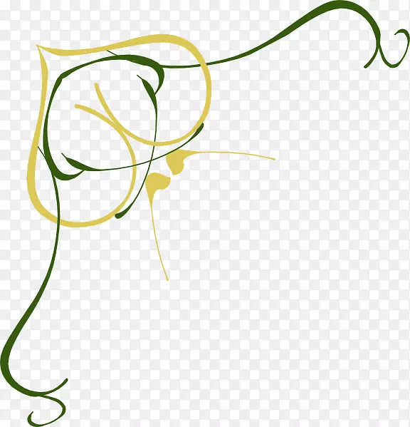 爱鸟电脑图标心夹艺术-绿色爱情剪贴画