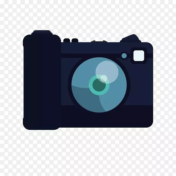 照相机镜头-深蓝色照相机