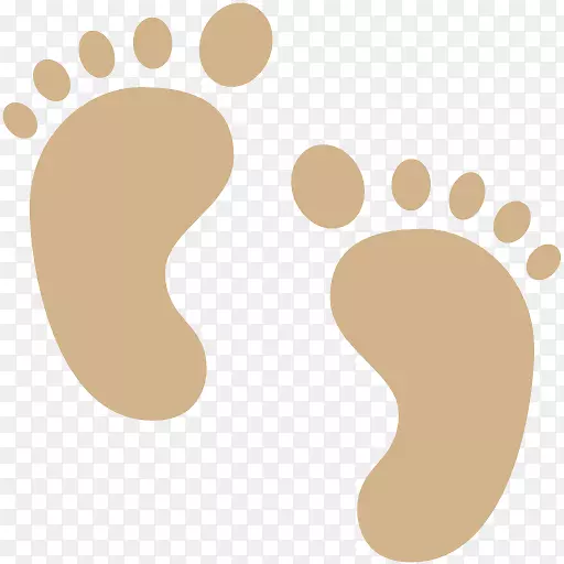 电脑图标足迹婴儿剪贴画.褐色脚尖