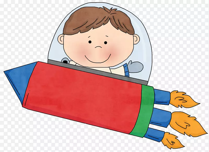 学前火箭儿童剪贴画-学校历险记