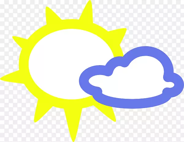 天气符号剪辑艺术天气符号太阳与云