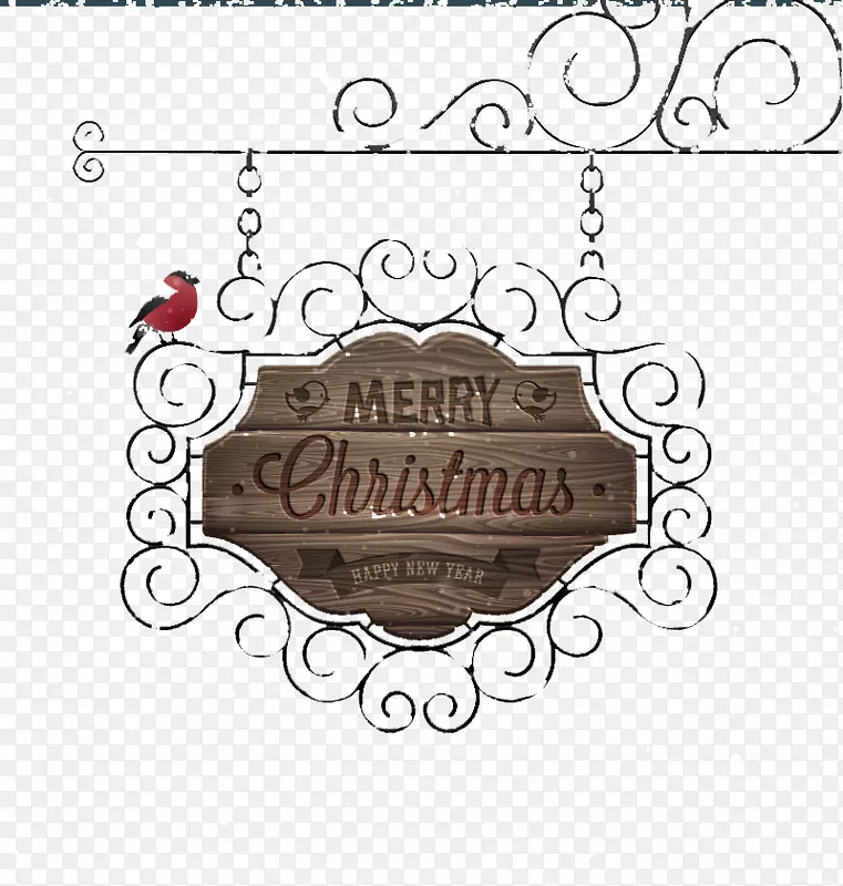 海报铁插图-创意圣诞铁海报材料