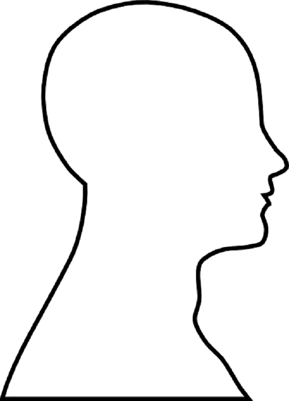 人脑剪贴画-女性轮廓