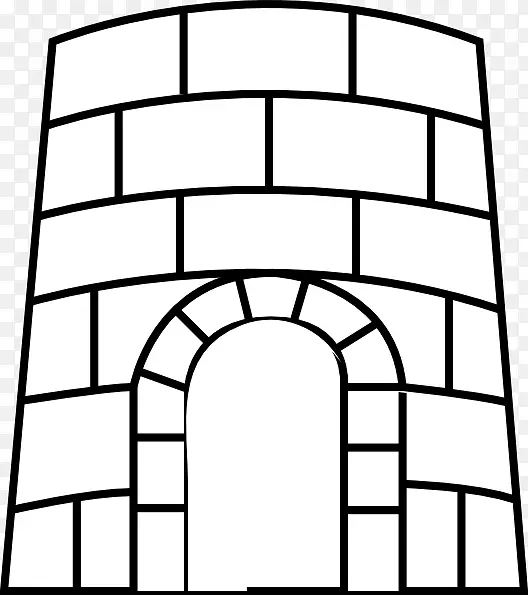 城堡要塞剪贴画-城堡轮廓剪贴画