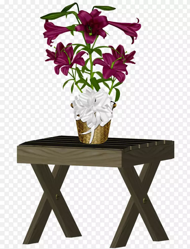 花卉设计百合花紫红色百合