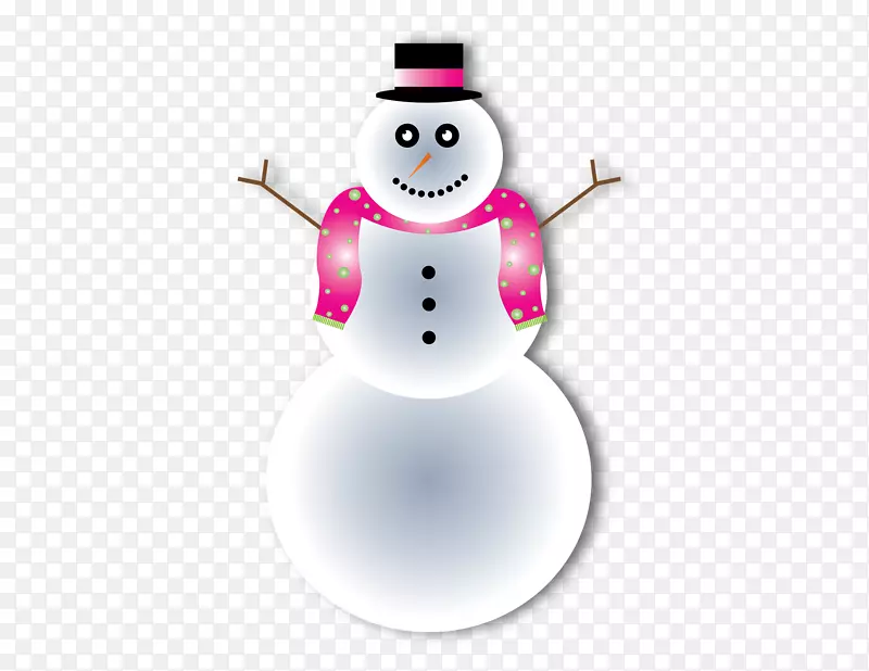 雪人冬季圣诞插图-冬季雪人