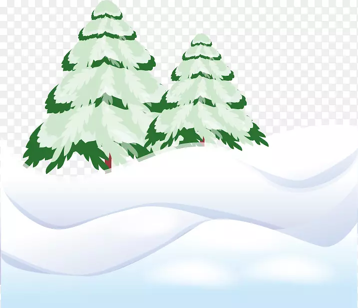 圣诞树，松木，冬季树木