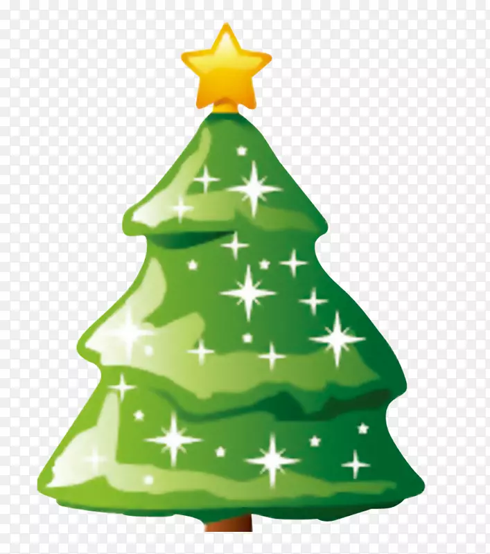 圣诞树平面设计剪贴画绿色圣诞树
