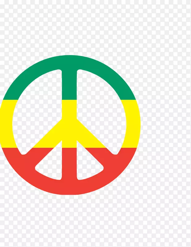 Rastafari和平符号reggae剪贴画.徽标图形