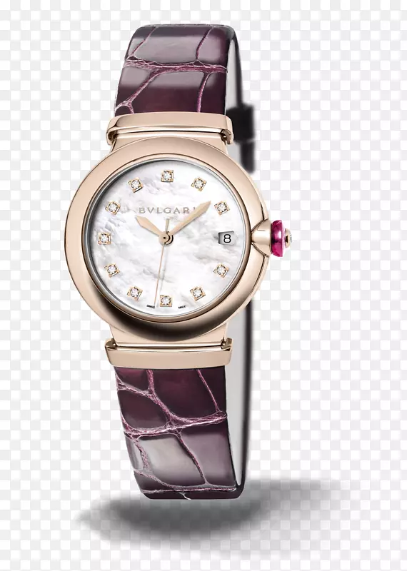 手表宝格丽珠宝奢侈品萨克斯第五大道-宝格丽玫瑰金表女表紫色