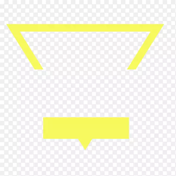 品牌区域标志字体-黄色三角形几何图形文本框