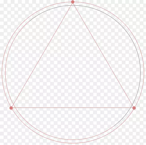 圆形三角形-红色简单的圆形三角形边缘纹理