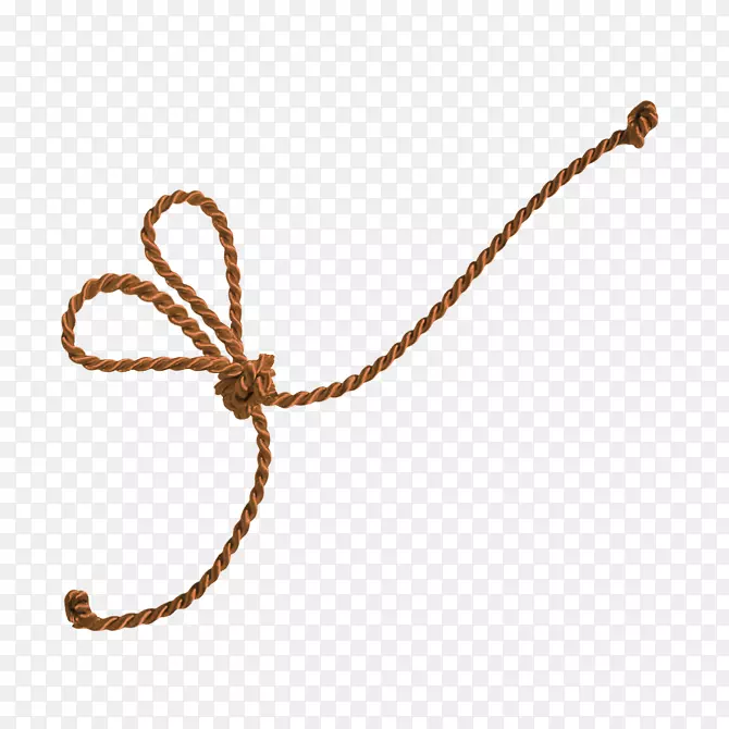 绳下载剪辑艺术-棕色简单绳装饰图案