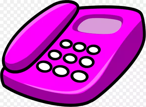 电话免费内容剪辑艺术-粉色手机剪贴画