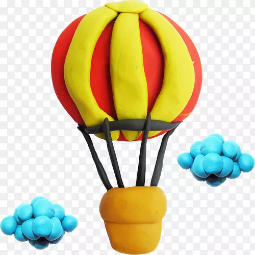 玩-doh黏土和模拟面团塑料图例-热气球