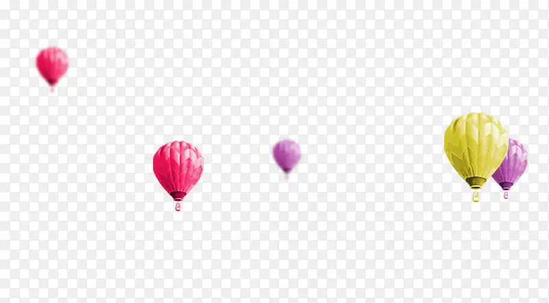 热气球桌面壁纸花瓣心浮动热气球