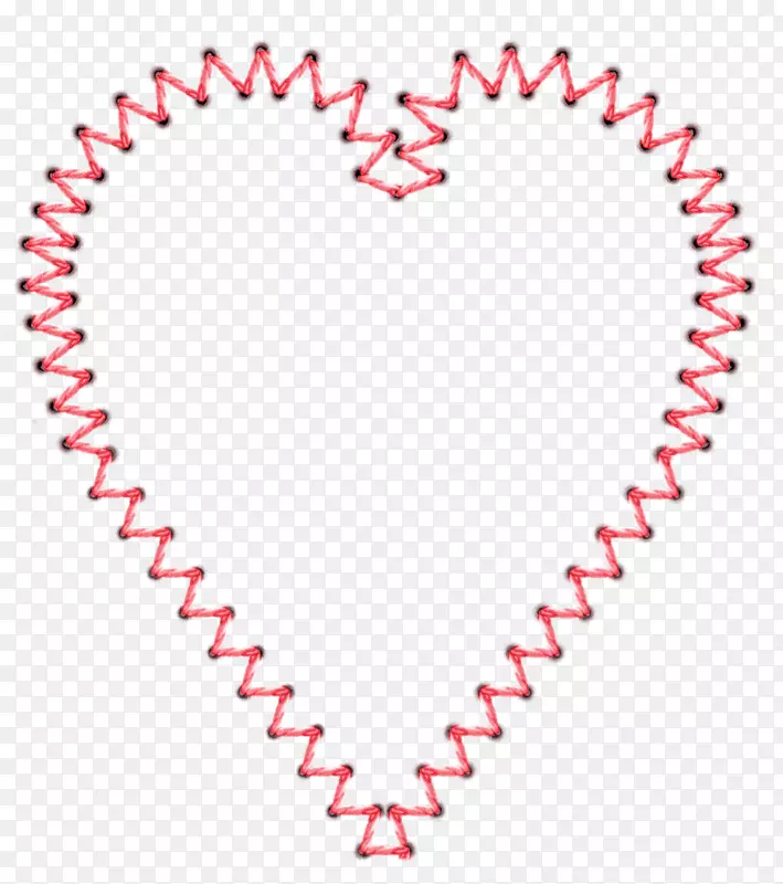 计算机图标.简单手绘卡通绳心形框架