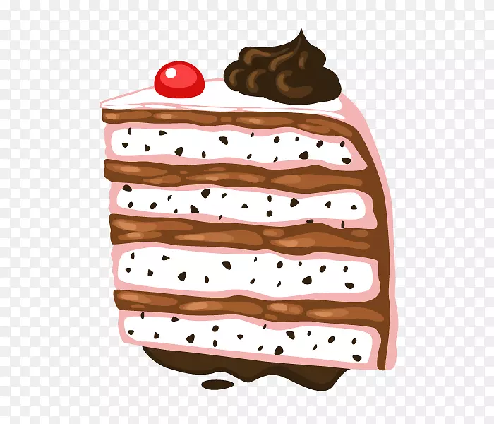 糖霜蛋糕层蛋糕装饰卡通手绘多层三角形蛋糕