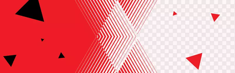 红色海报图形设计.红色海报背景浮动三角形