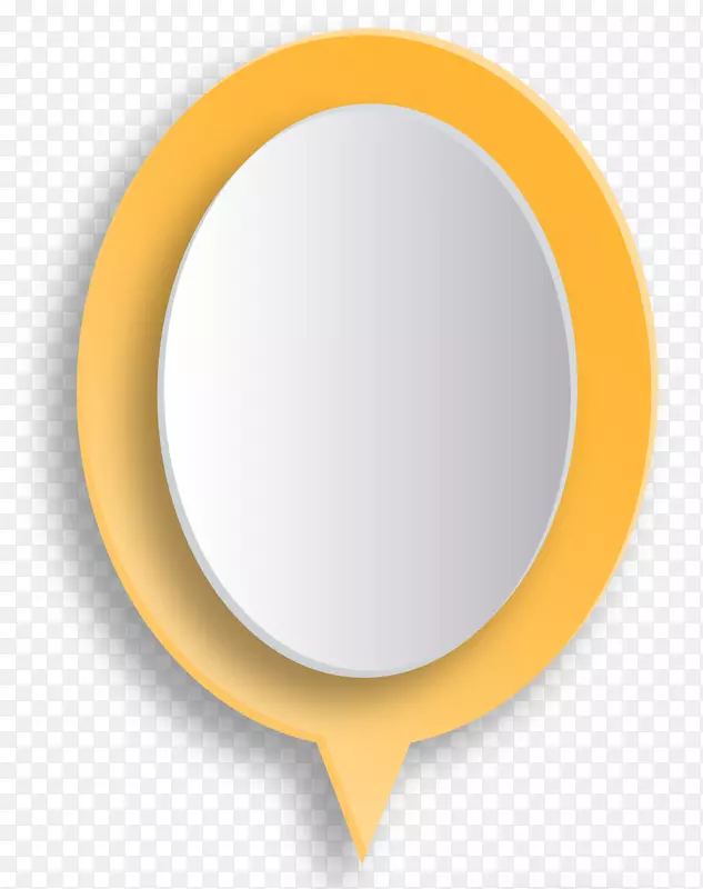 圆角黄色-圆形三维黄色方框标题