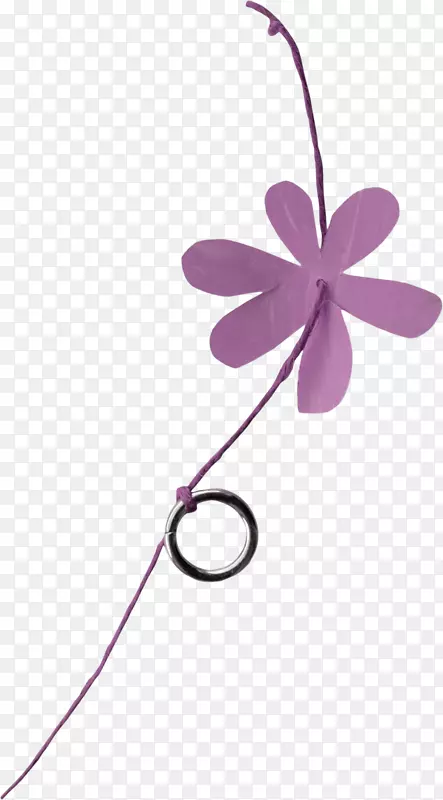 剪纸紫绳纸切花