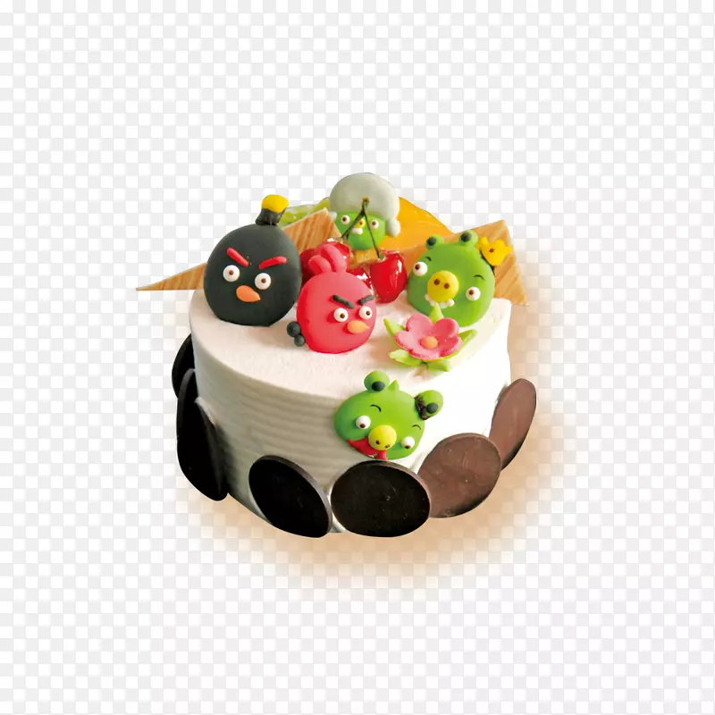 愤怒的小鸟巧克力蛋糕生日蛋糕玉米饼