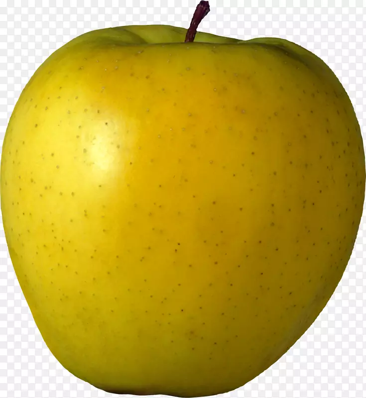 苹果黄色水果剪贴画-食物图标三维图像