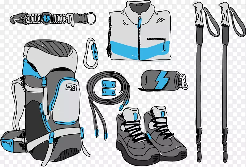 登山徒步旅行背包攀岩设备.攀岩工具