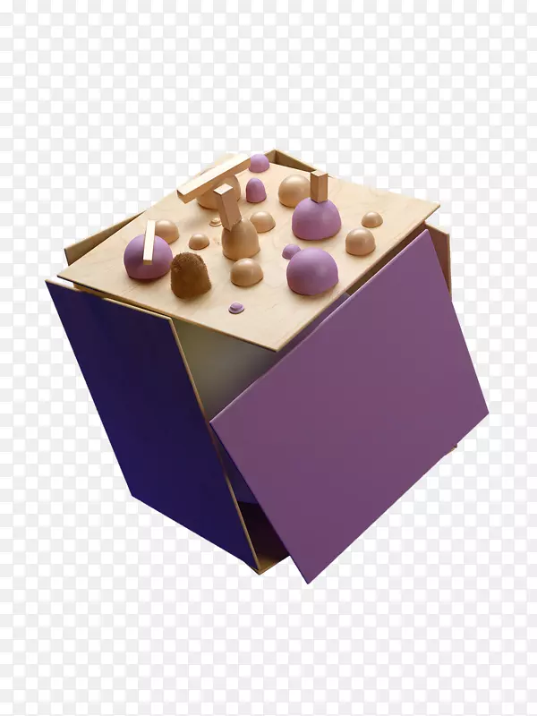 构图艺术插图-拉紫色盒免费照片