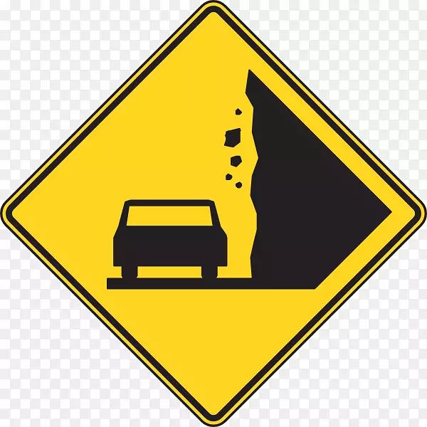 交通标志落石警告标志-人们坠落的图片