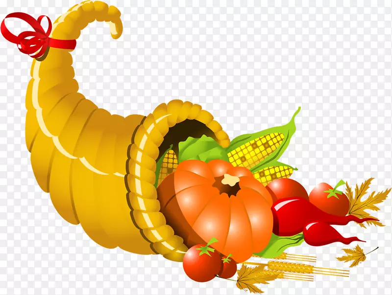 富丽堂皇的感恩节剪贴画-秋天丰满的水果