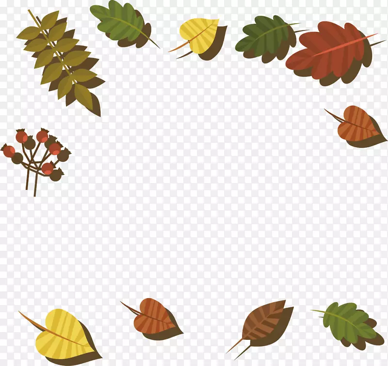 秋叶剪贴画-秋叶标题盒