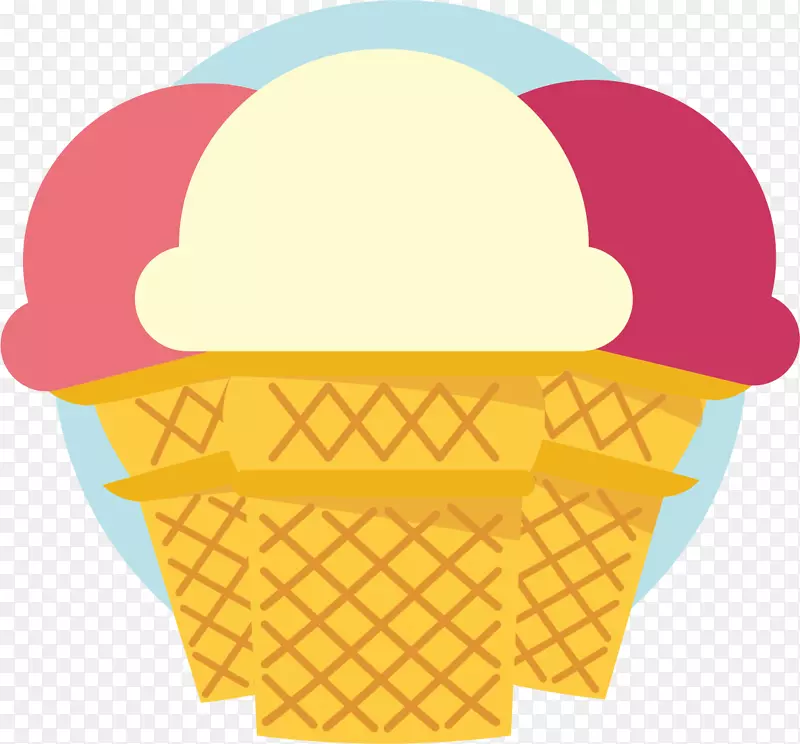 冰淇淋锥图形设计-数字冰淇淋创意