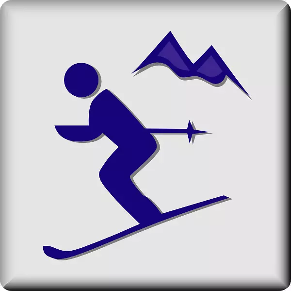 高山滑雪运动剪贴画
