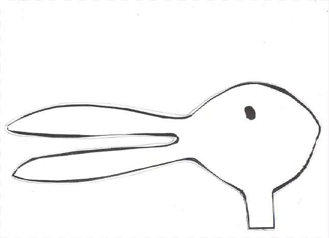 白色技术剪贴画-兔模板