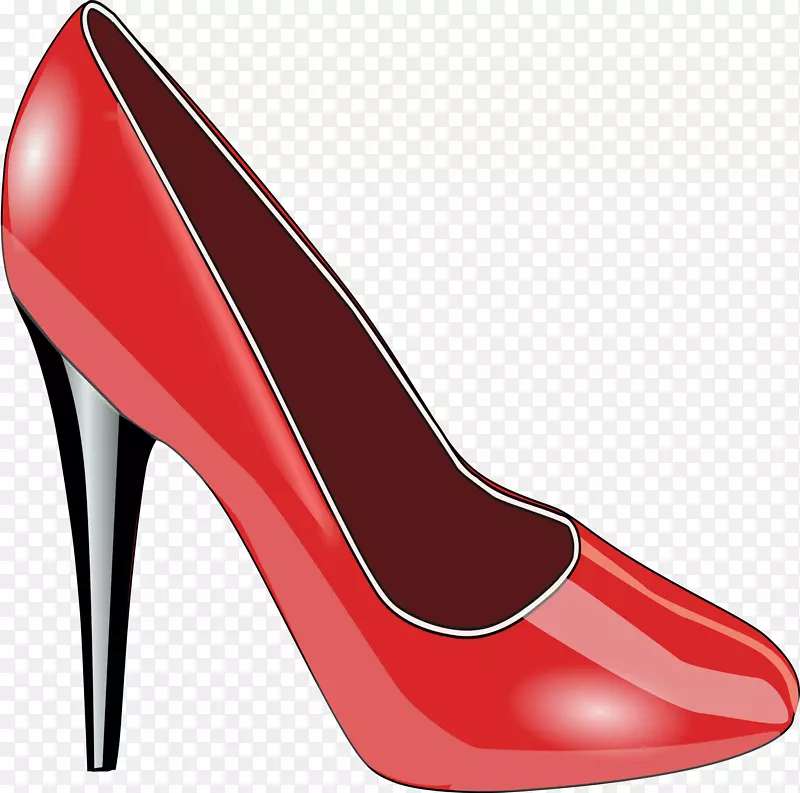 鞋高跟鞋运动鞋夹艺术红鞋剪贴件