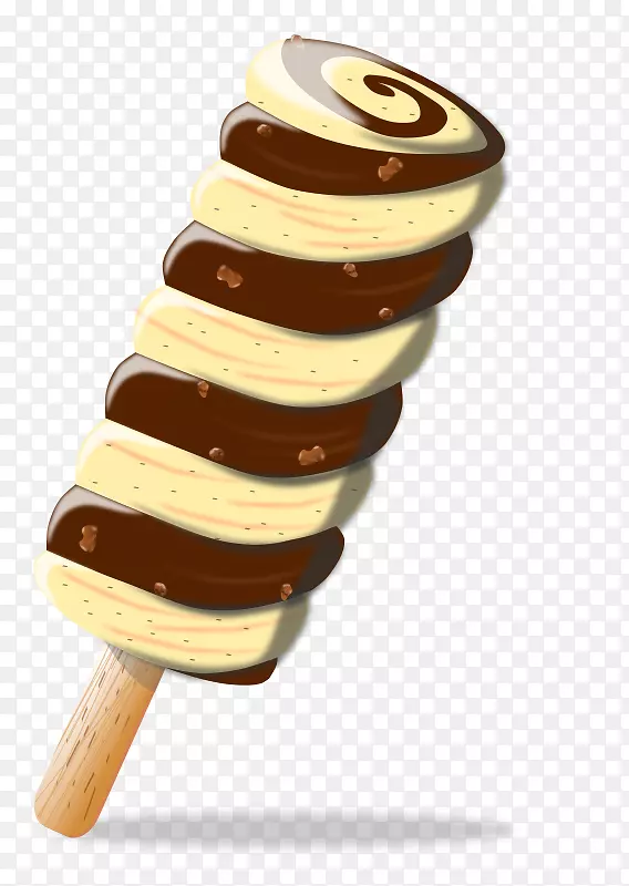 冰淇淋锥，冰淇淋，巧克力，冰淇淋，棒棒糖-扭曲的剪贴画