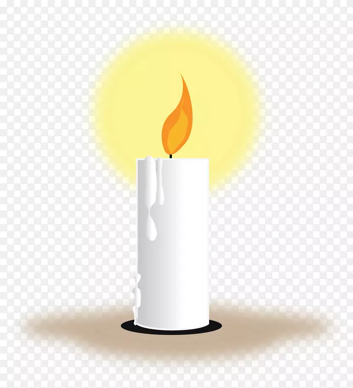 蜡烛蜡缸-万圣节蜡烛剪贴画