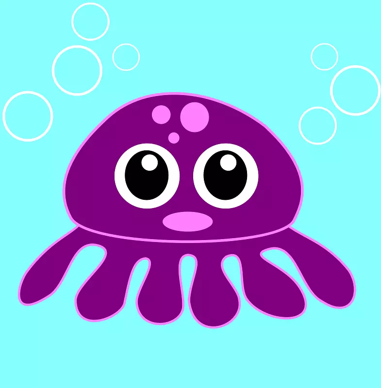 章鱼鱿鱼可伸缩图形剪辑艺术卡通章鱼图片