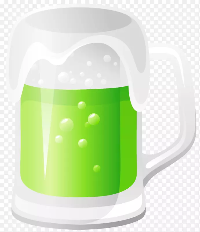 啤酒圣帕特里克节爱尔兰人杯夹艺术-绿色啤酒剪贴画