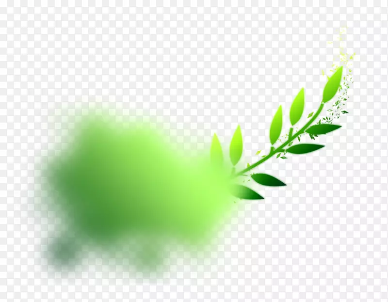 云绿色电脑图标剪贴画-PNG云绿色