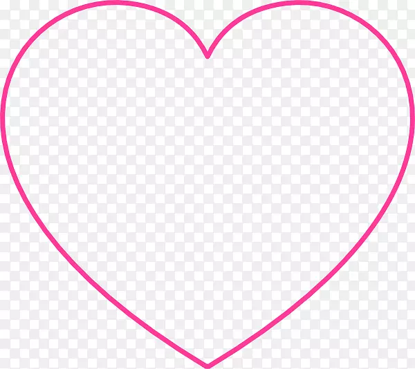心角区剪贴画-粉红色心脏图标