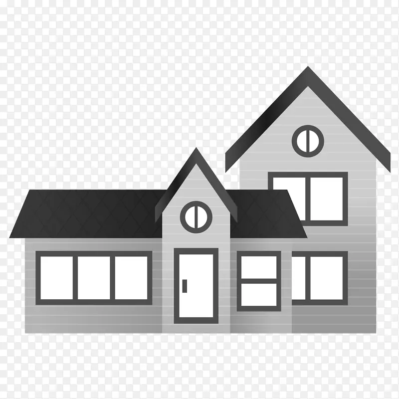 房屋可伸缩图形剪辑艺术-PNG住宅设计