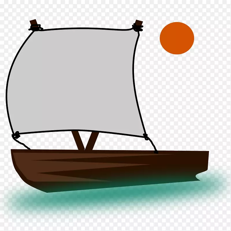 帆船动画剪辑艺术-艺术船