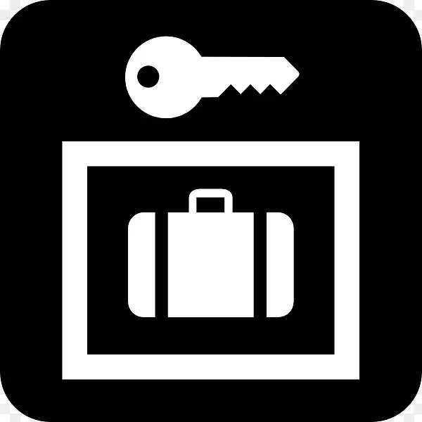 行李电脑图标，储物柜，手提箱，剪贴画.行李图标