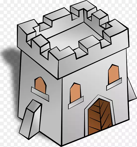 防御工事电脑图标剪辑艺术-城堡卡通图片