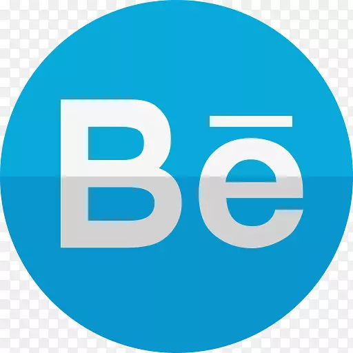 Behance计算机图标-Behance蓝色圆圈图标