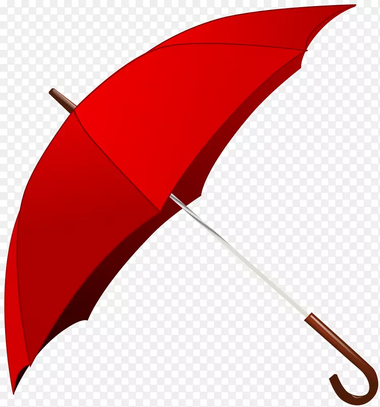 雨伞红色剪贴画-gnokii