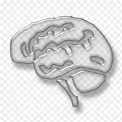 人脑电脑图标剪贴画-无脑